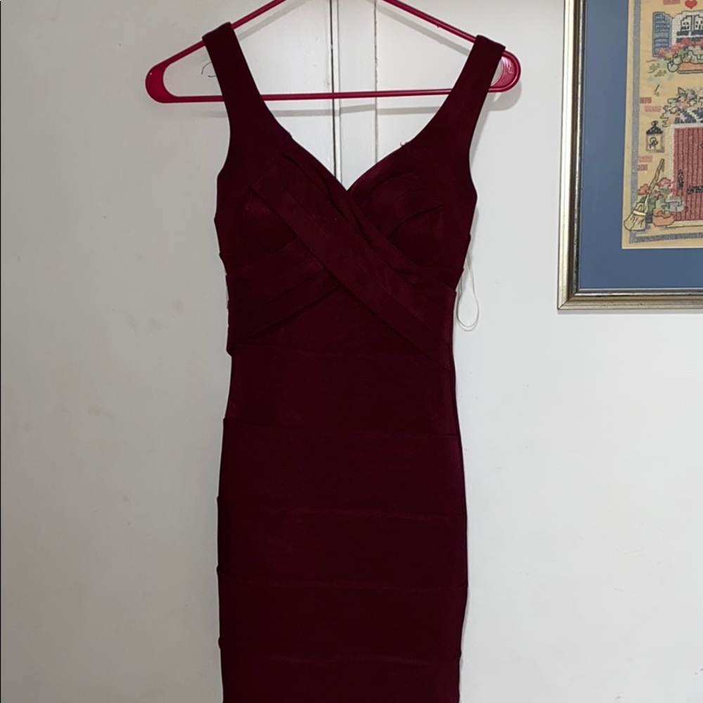 Xxs burgundy tight dress
